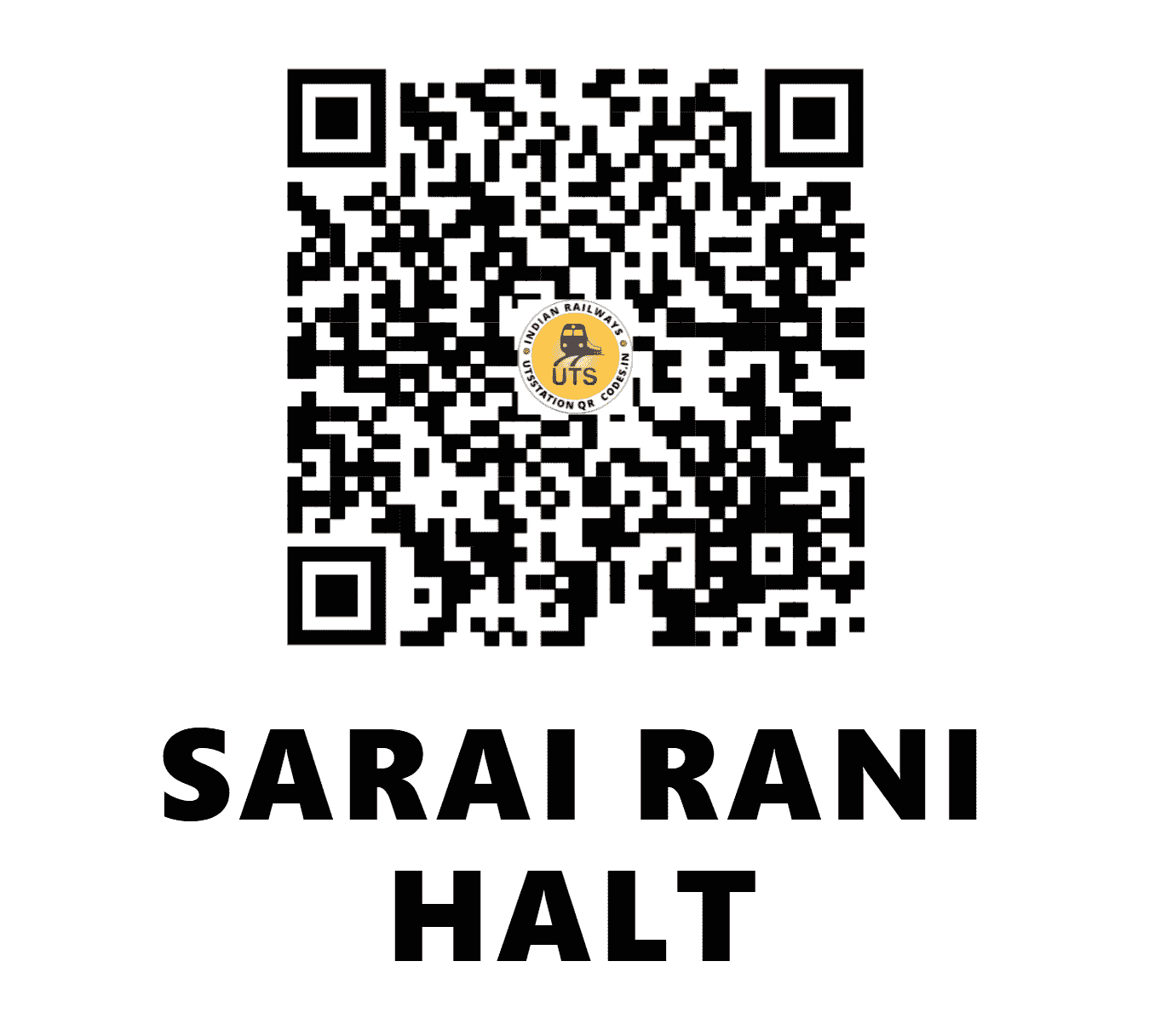 UTS QR Code for SARAI RANI HALT - RKS (NE - UTTAR PRADESH)